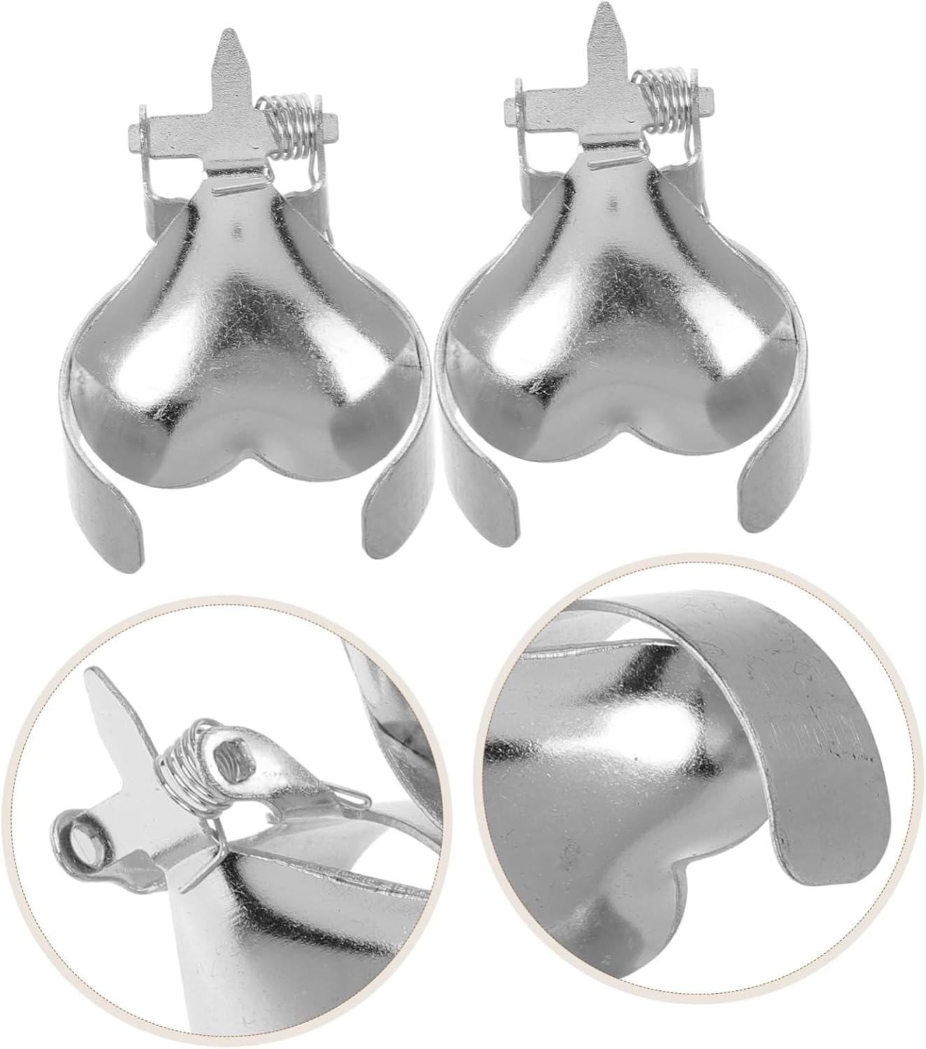 ZUNOXAZ 2-Pack Heart Design Metal Candle Snuffer