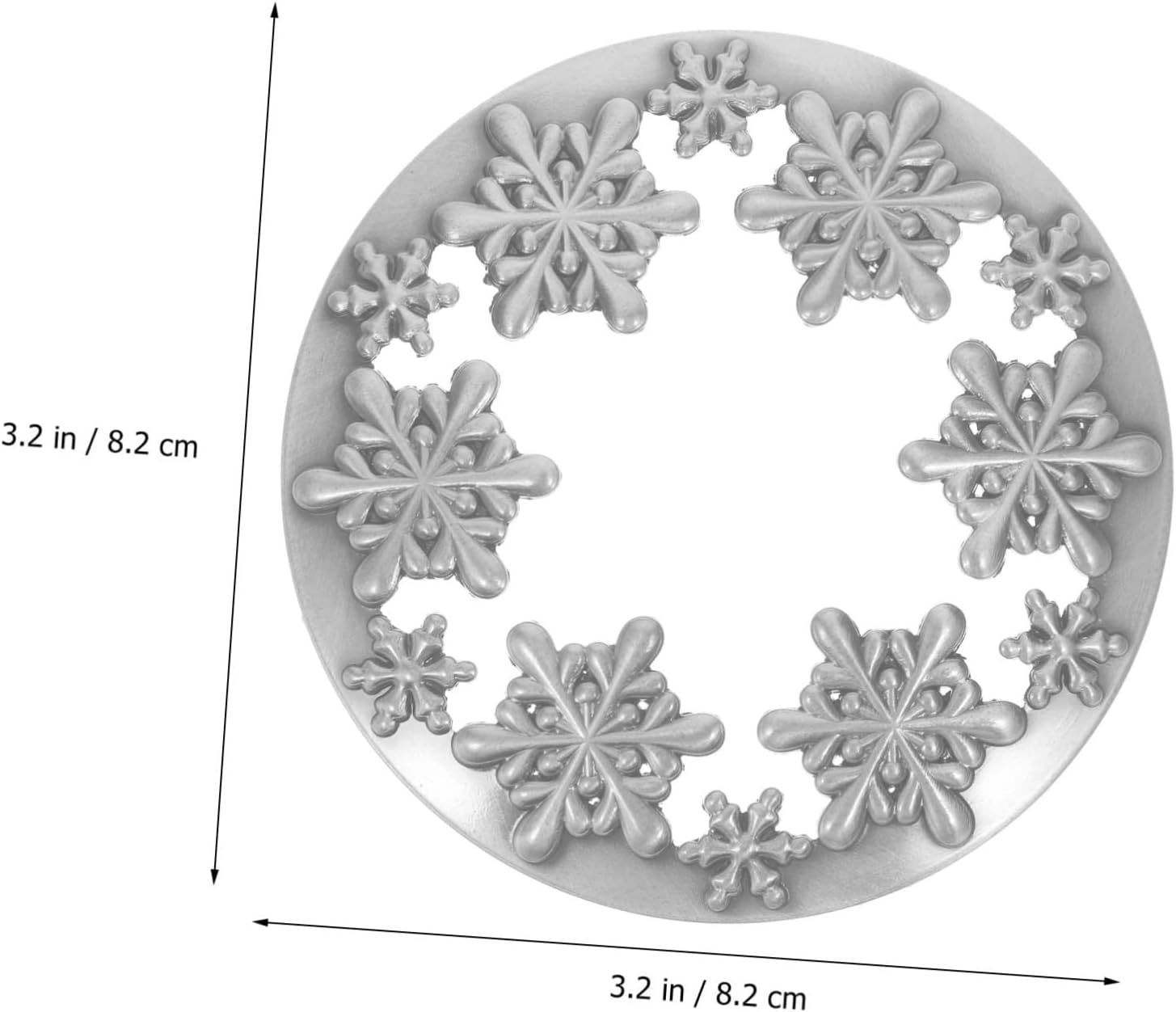 TOKIDNY Snowflake Candle Lid Zinc Alloy Christmas Decor 1