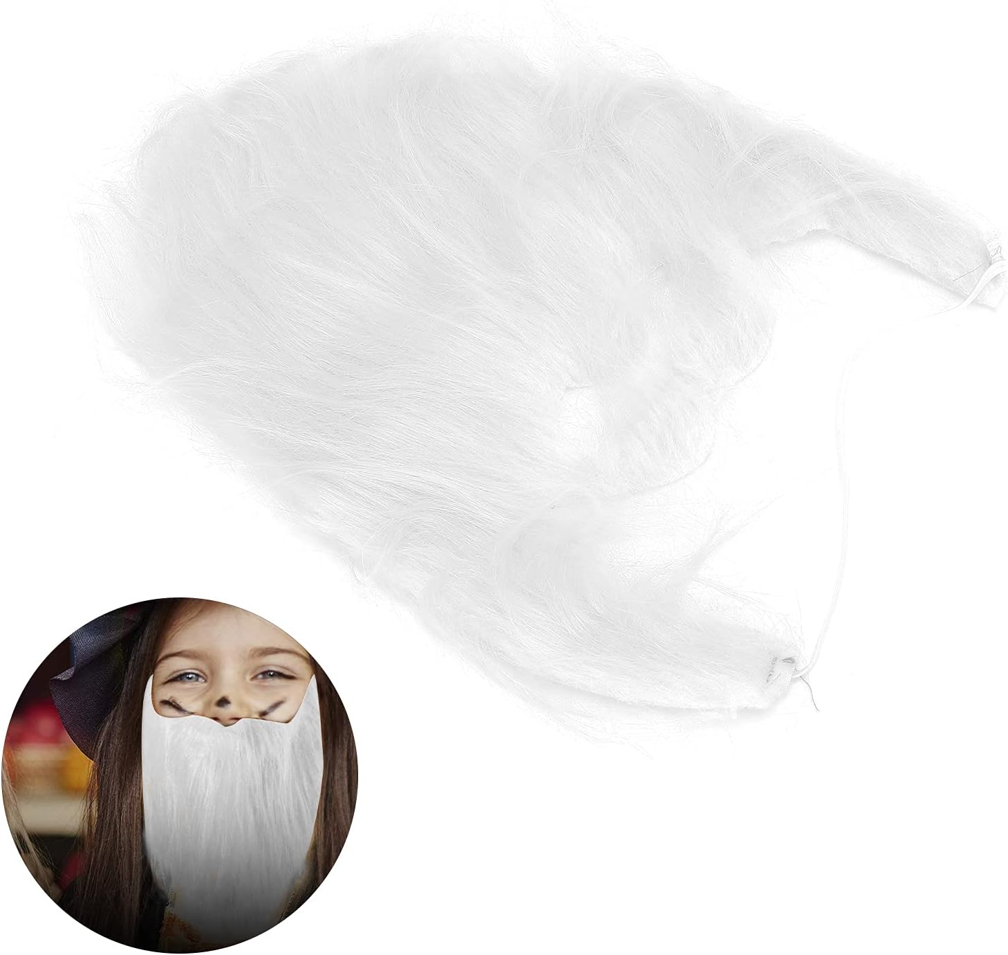 Horoper White Fake Beard for Party Costume Halloween