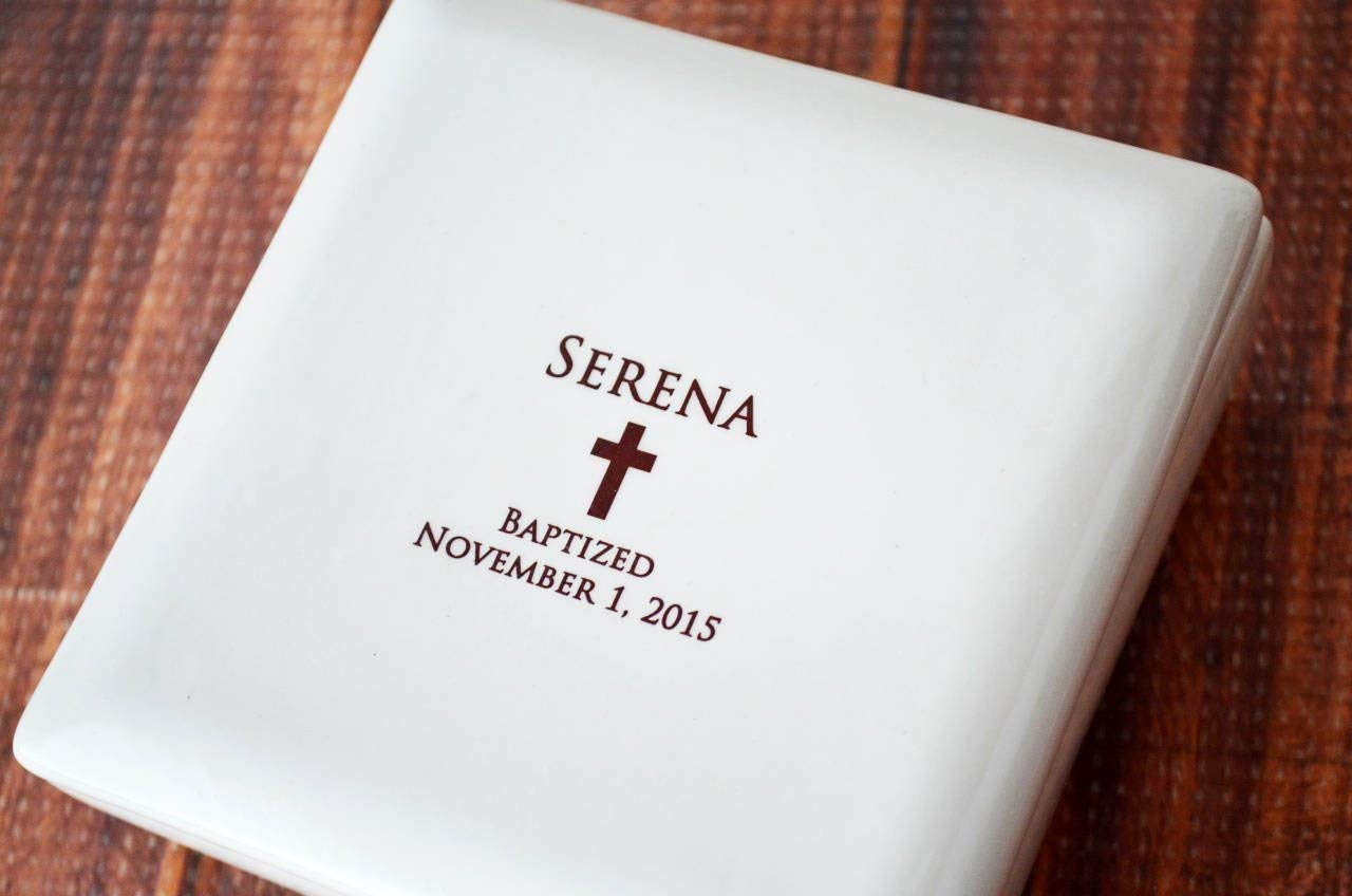 Susabella Square Keepsake Box for Baptism or Christening