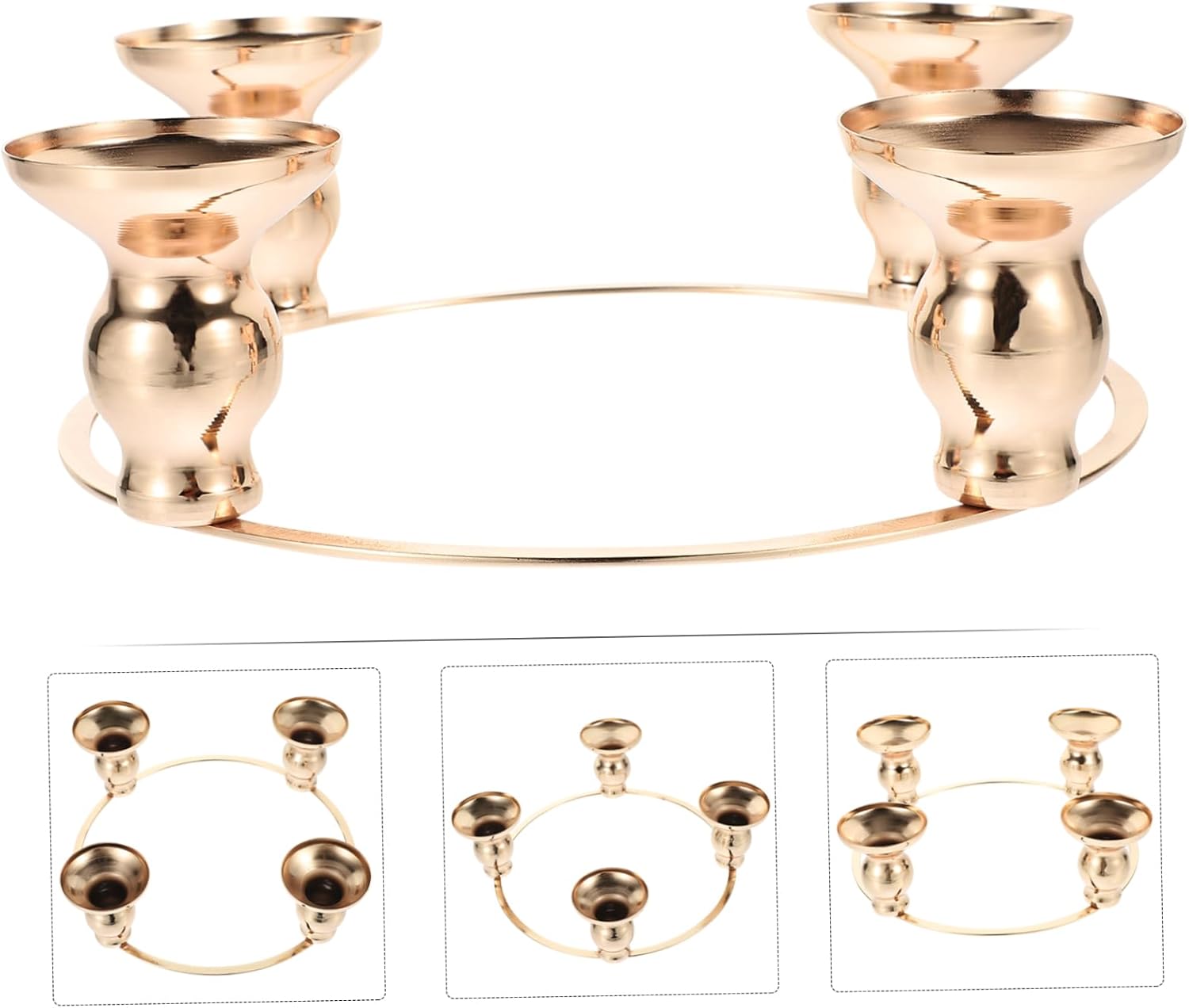 Ciieeo Advent Candle Ring Wreath Holder 1