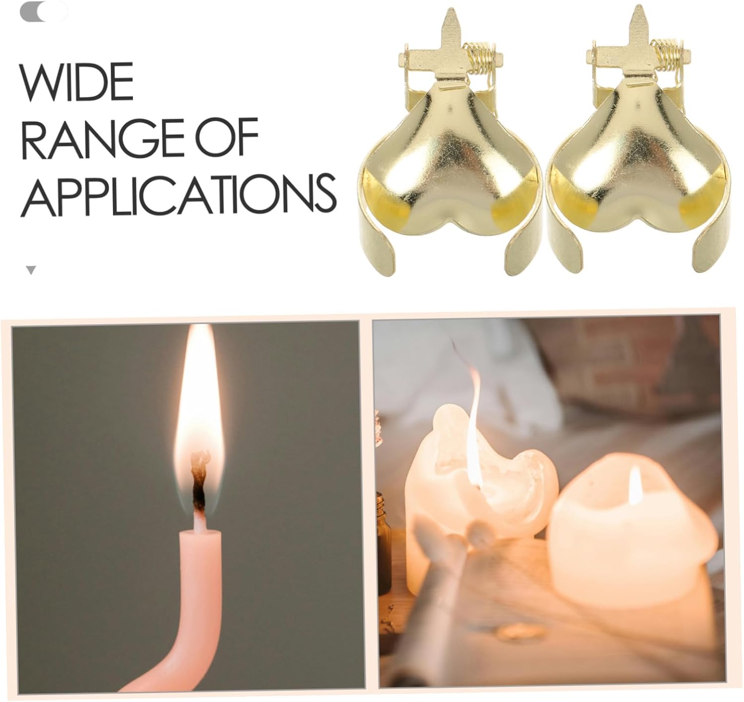 Zerodeko 2Pcs Heart Shaped Metal Candle Snuffer Elegant Design