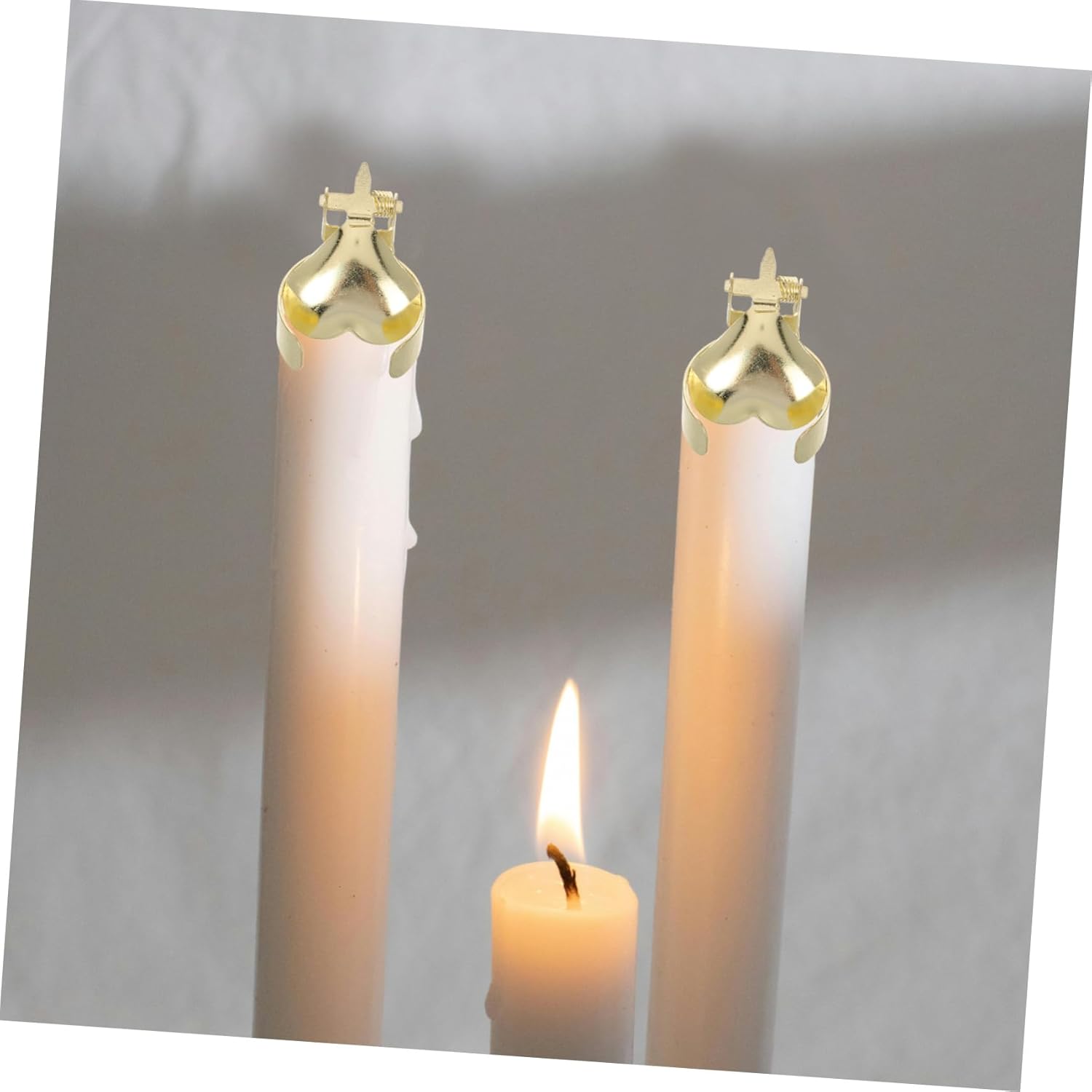 Cabilock Heart Shaped Metal Candle Snuffer Tool Set