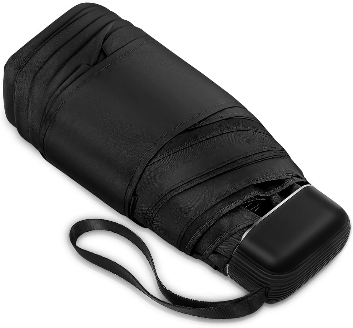 LEAGERA Mini Travel Umbrella Black 1 Pack