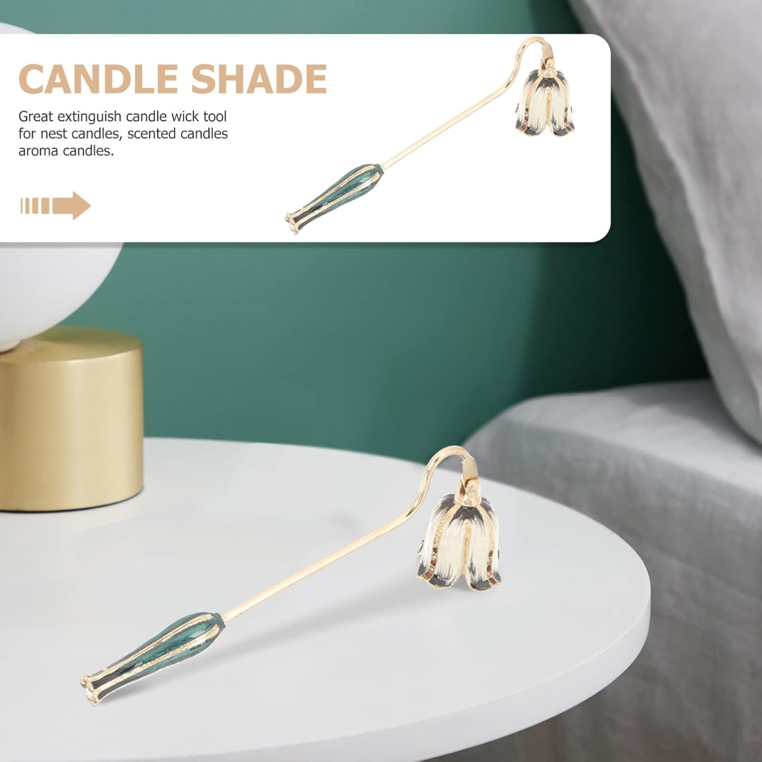 HOLIDYOYO Painted Flower Candle Snuffer