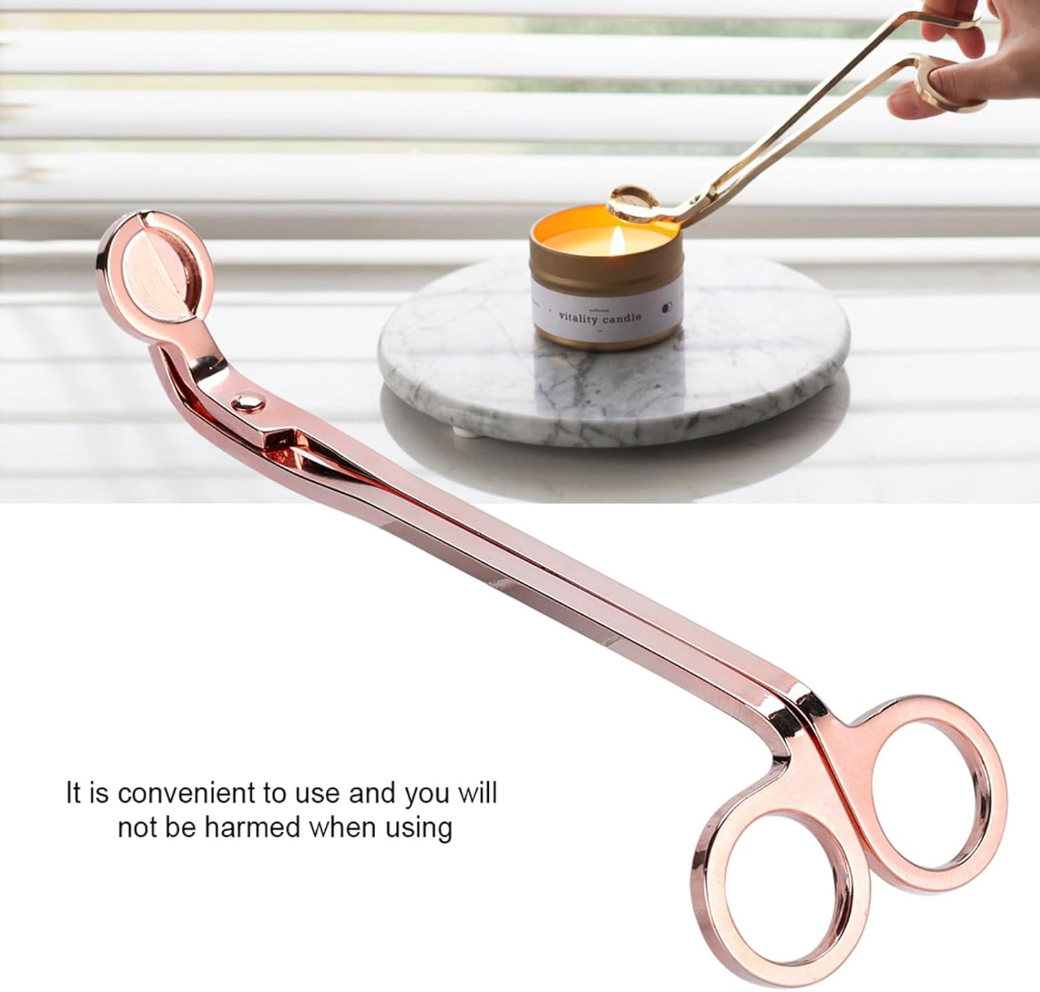 Stainless Steel Candle Wick Trimmer with Plated Finish