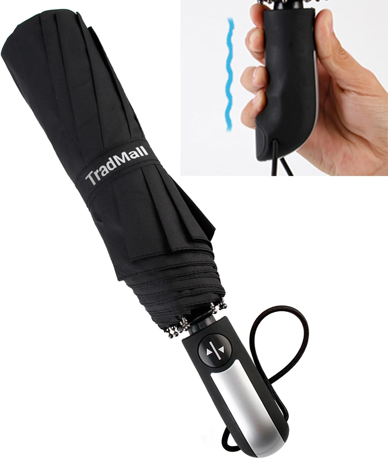 TradMall Windproof Travel Umbrella with 46 Inches Canopy