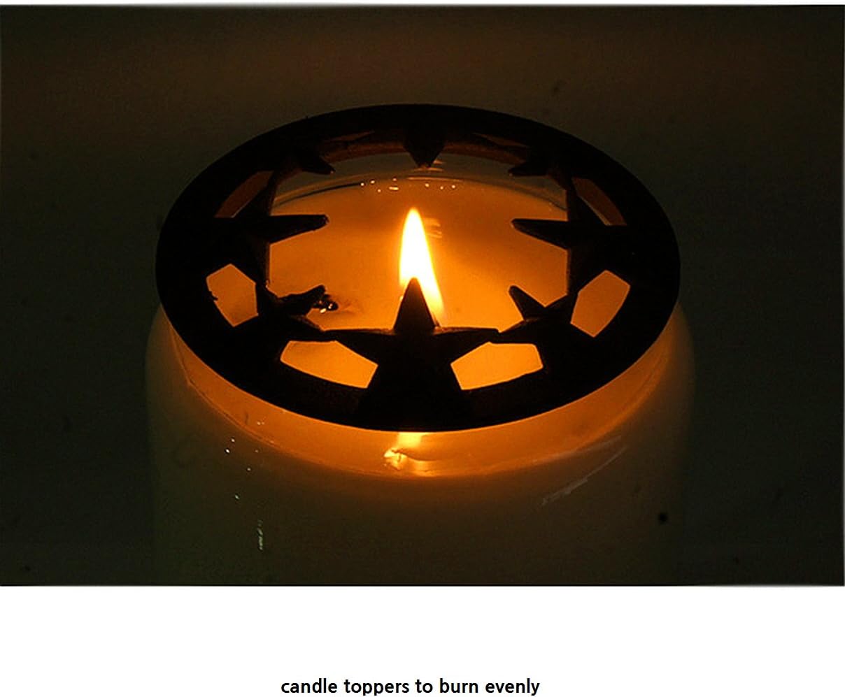 CHAWOORIM Star Design Candle Topper Jar Shade