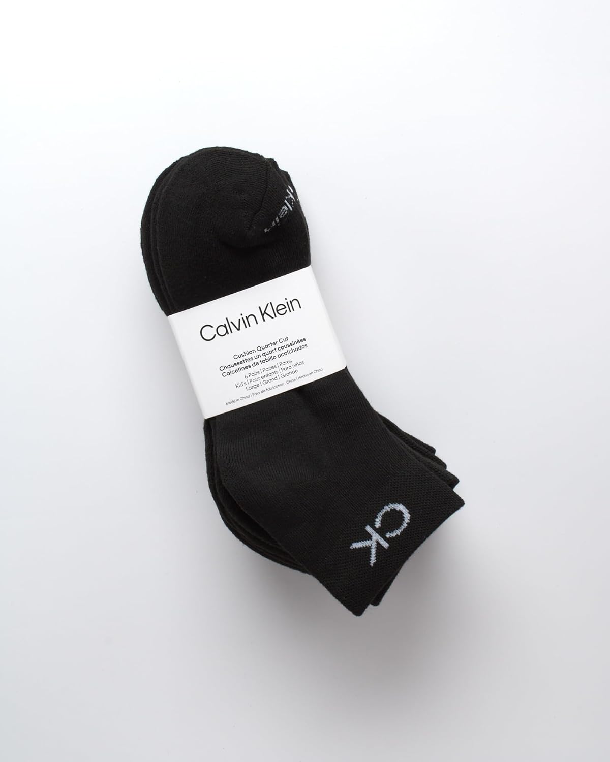 Calvin Klein Girls Quarter Socks 6 Pack