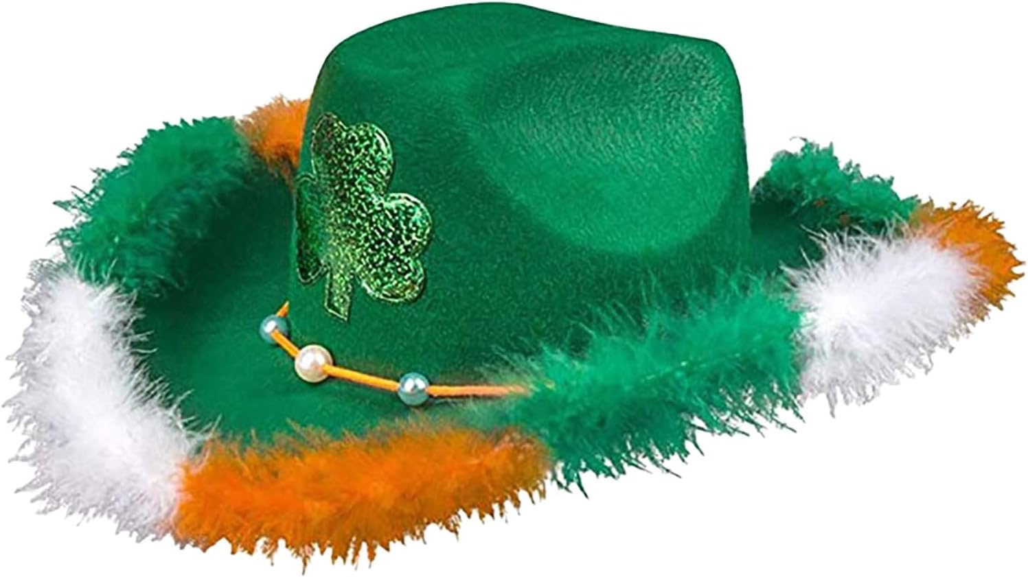 St Patricks Day Cowboy Hat Green Wide Brimmed 1