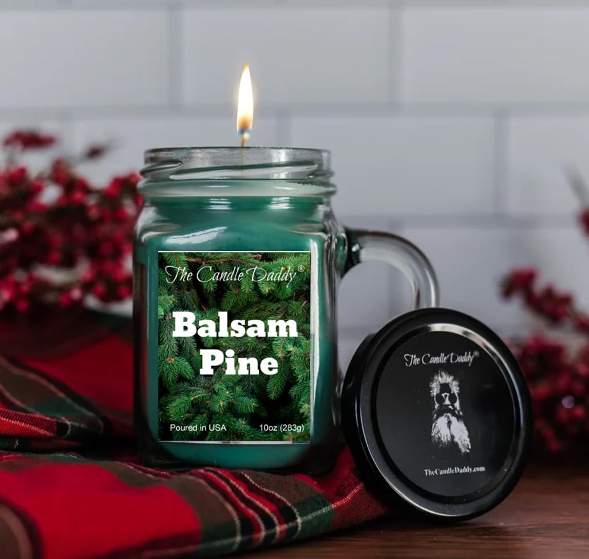 Balsam Pine Scented Jar Candle - 10oz 80 Hour Burn Time