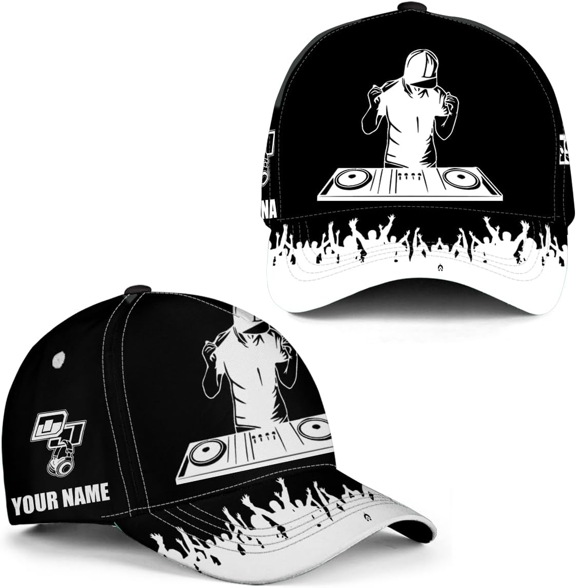 Personalized DJ Baseball Cap for Men Women Custom Name Funny Music Hat
