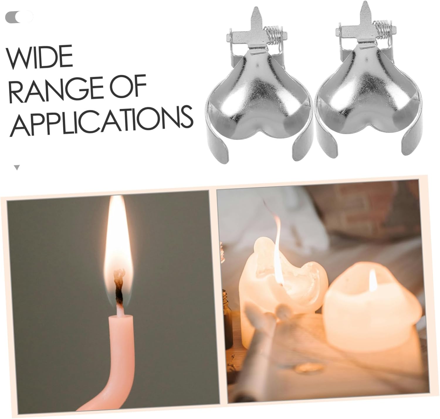 VOSAREA 2Pcs Heart Shaped Candle Snuffer Extinguisher 1