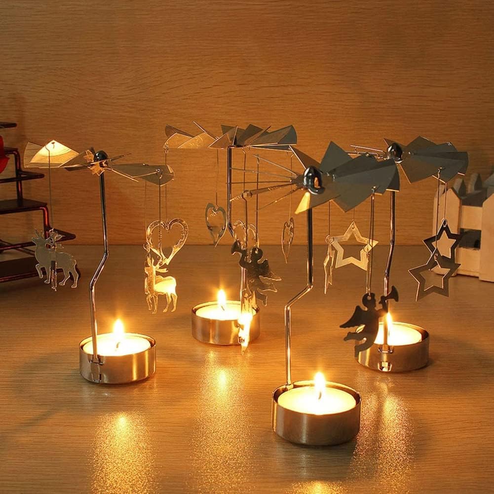 Surakey Rotating Tea Light Holder Snowman Design