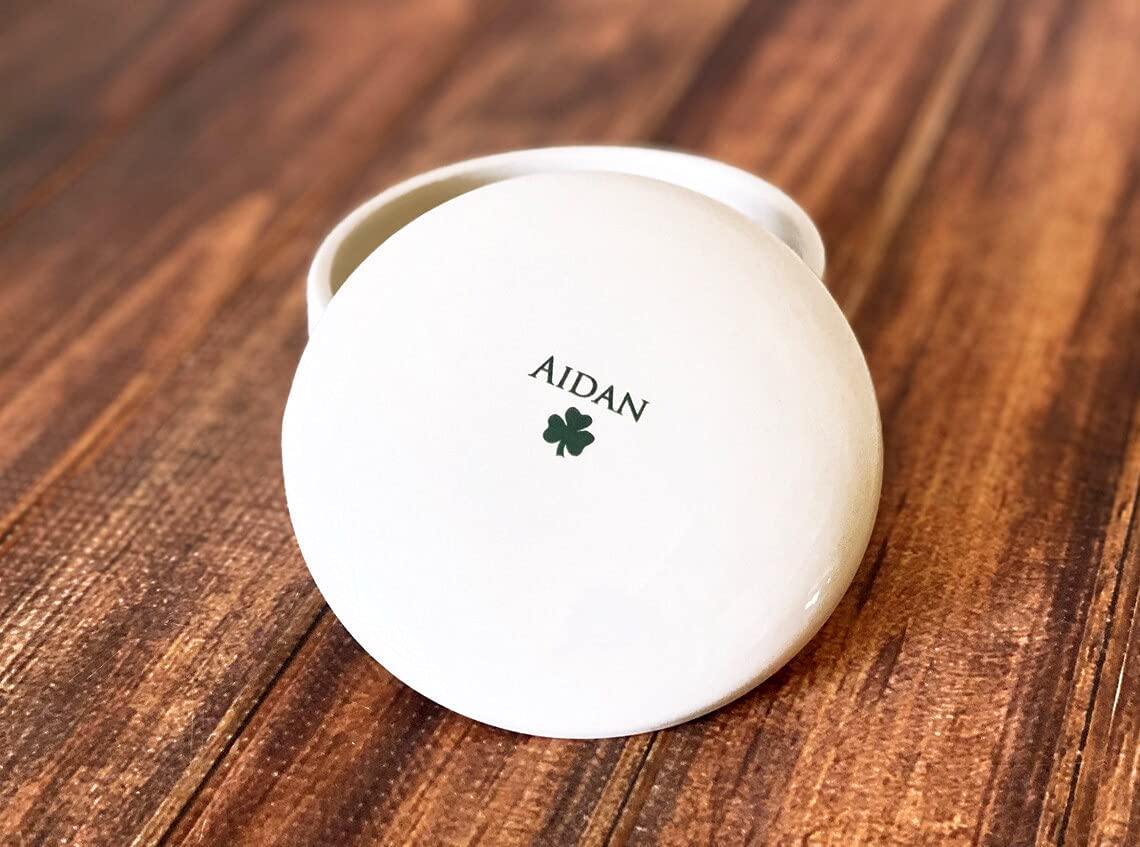 Personalized Round Keepsake Box with Irish Blessing