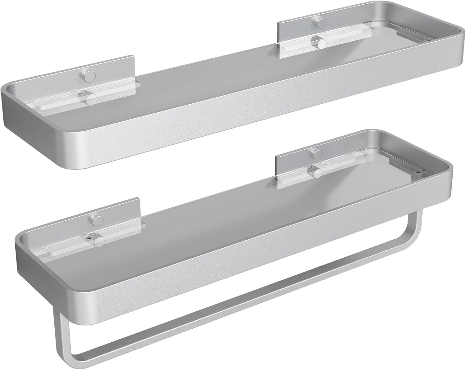 Danpoo 16-Inch Floating Shelves with Towel Bar 2-Pack Storage Set