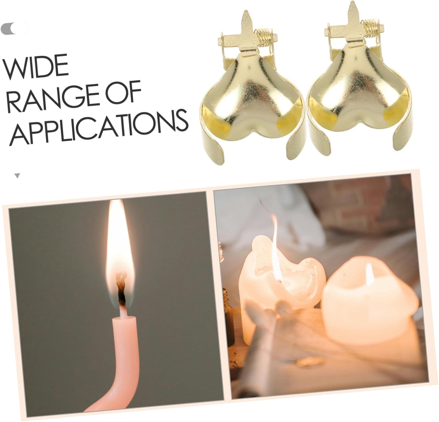 Cabilock Heart Shaped Metal Candle Snuffer Tool Set