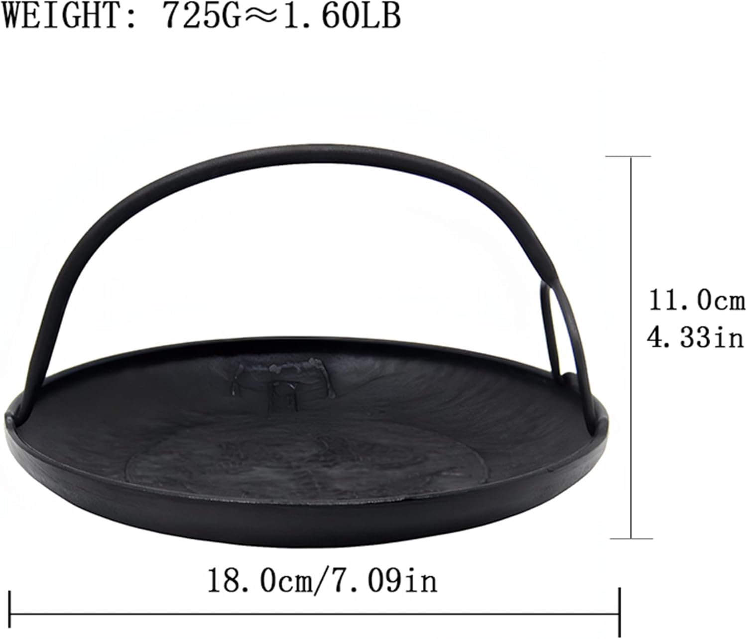 SECHUDO 7 Small Cast Iron Tray - Decorative and Functional