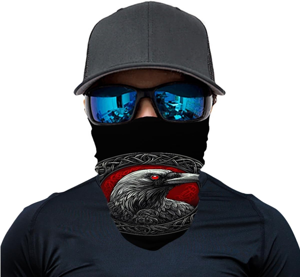 DUOLIFU Cool Skull Face Bandanas Multi-Purpose Headwear