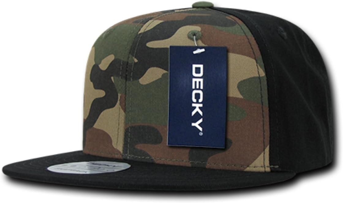 DECKY Cotton Flat Bill Snapbacks for Men