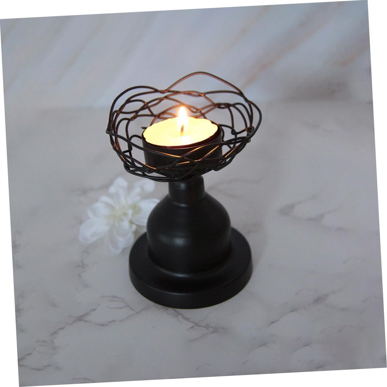 PRETYZOOM Bird Nest Candle Holder Tealight Stand