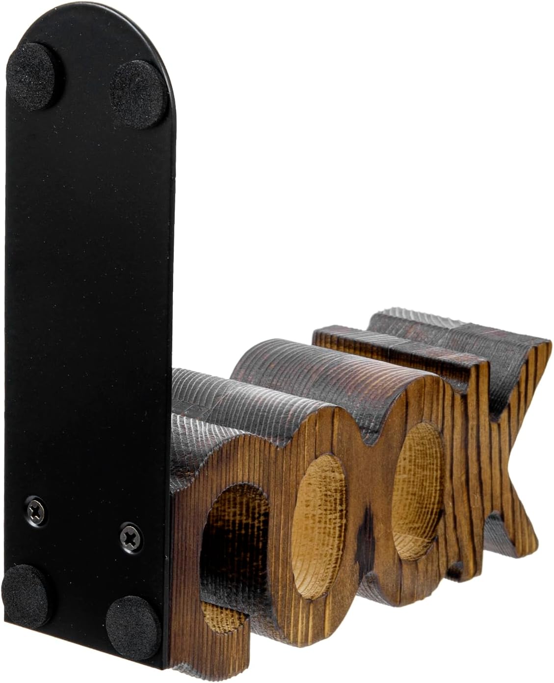 MyGift Rustic Burnt Wood Bookends for Kitchen