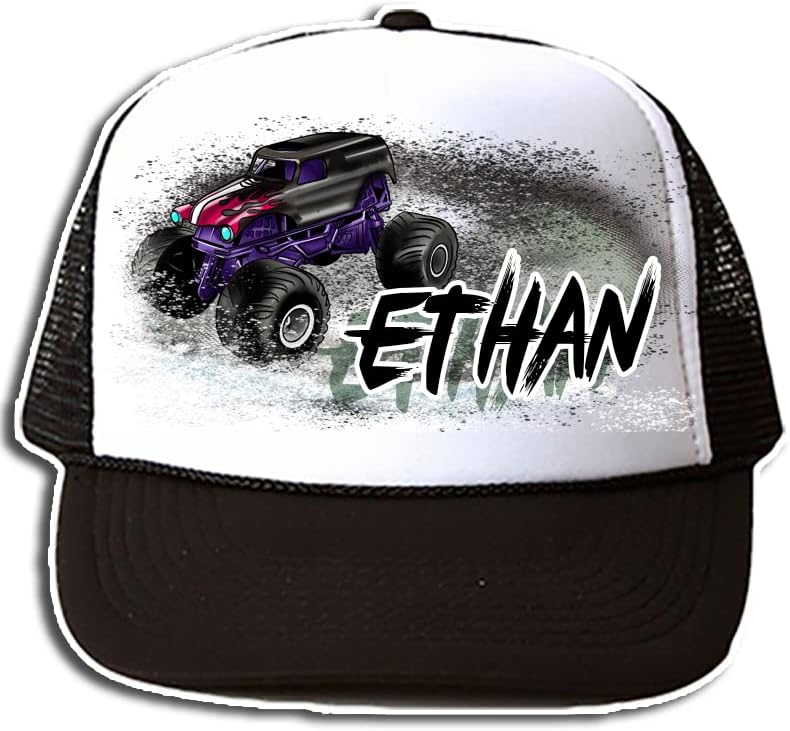 Mythic Airbrush Personalized Monster Truck Snapback Hat