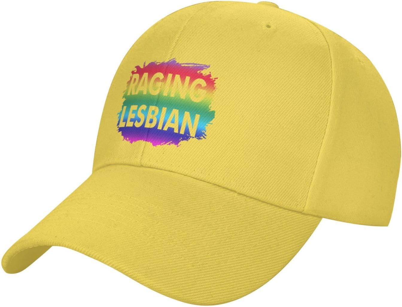 Raging Lesbian Curved Brim Snapback Hat for Men Women
