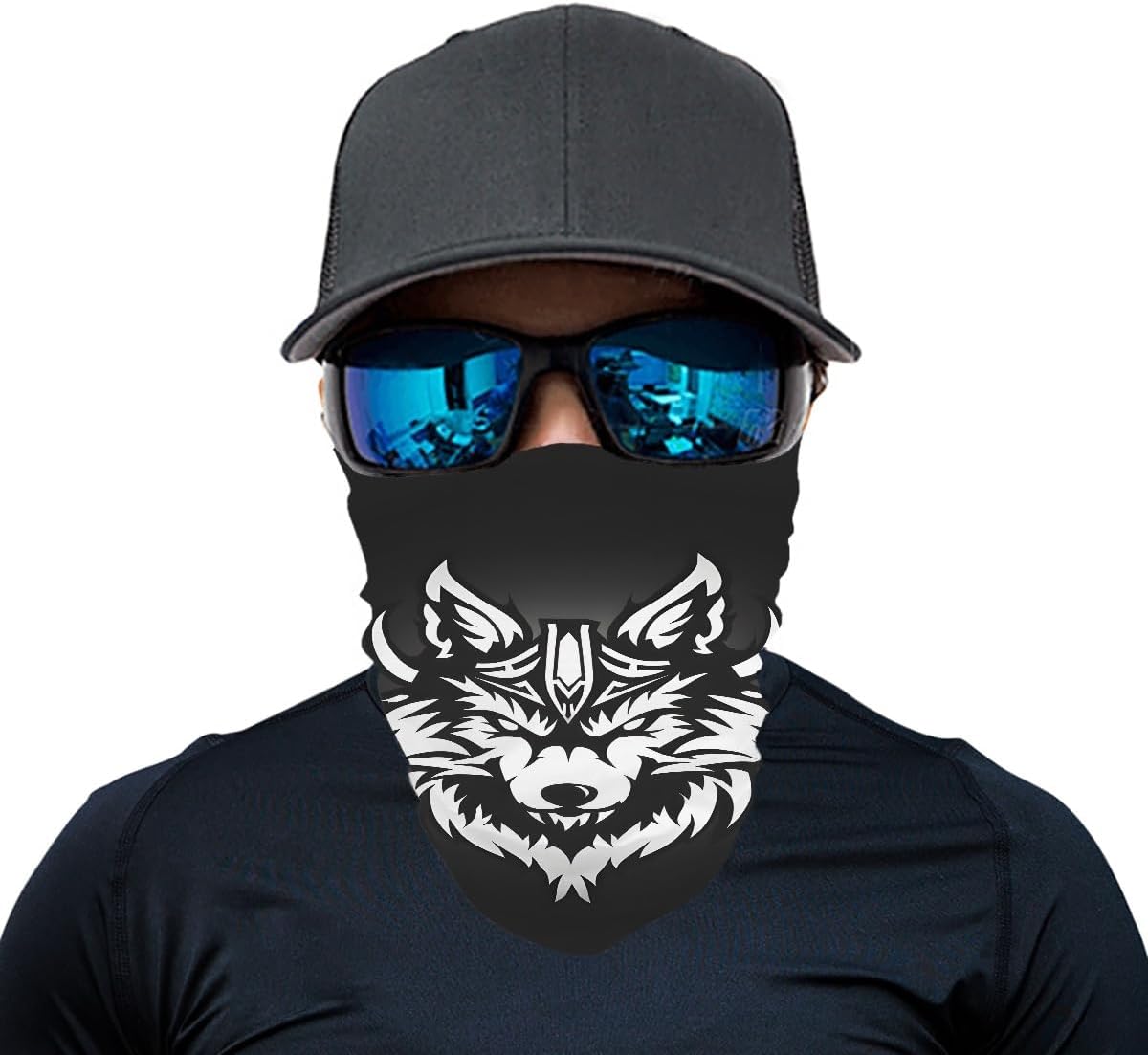 GLUDEAR 3D Print Skull Viking Face Mask for Men Women