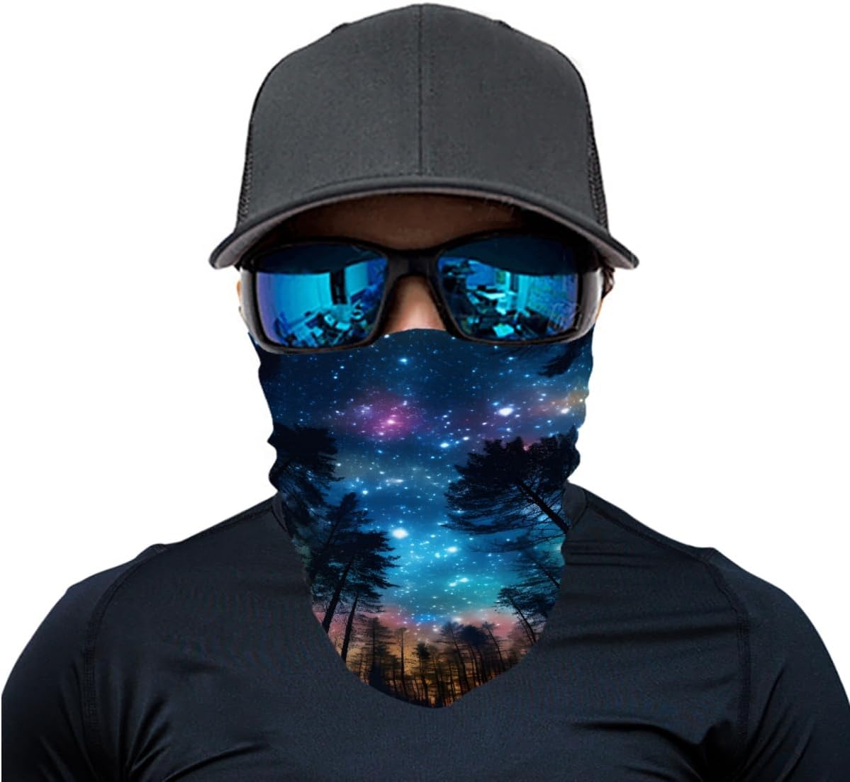 GLUDEAR Multifunctional Galaxy Print Balaclava Set