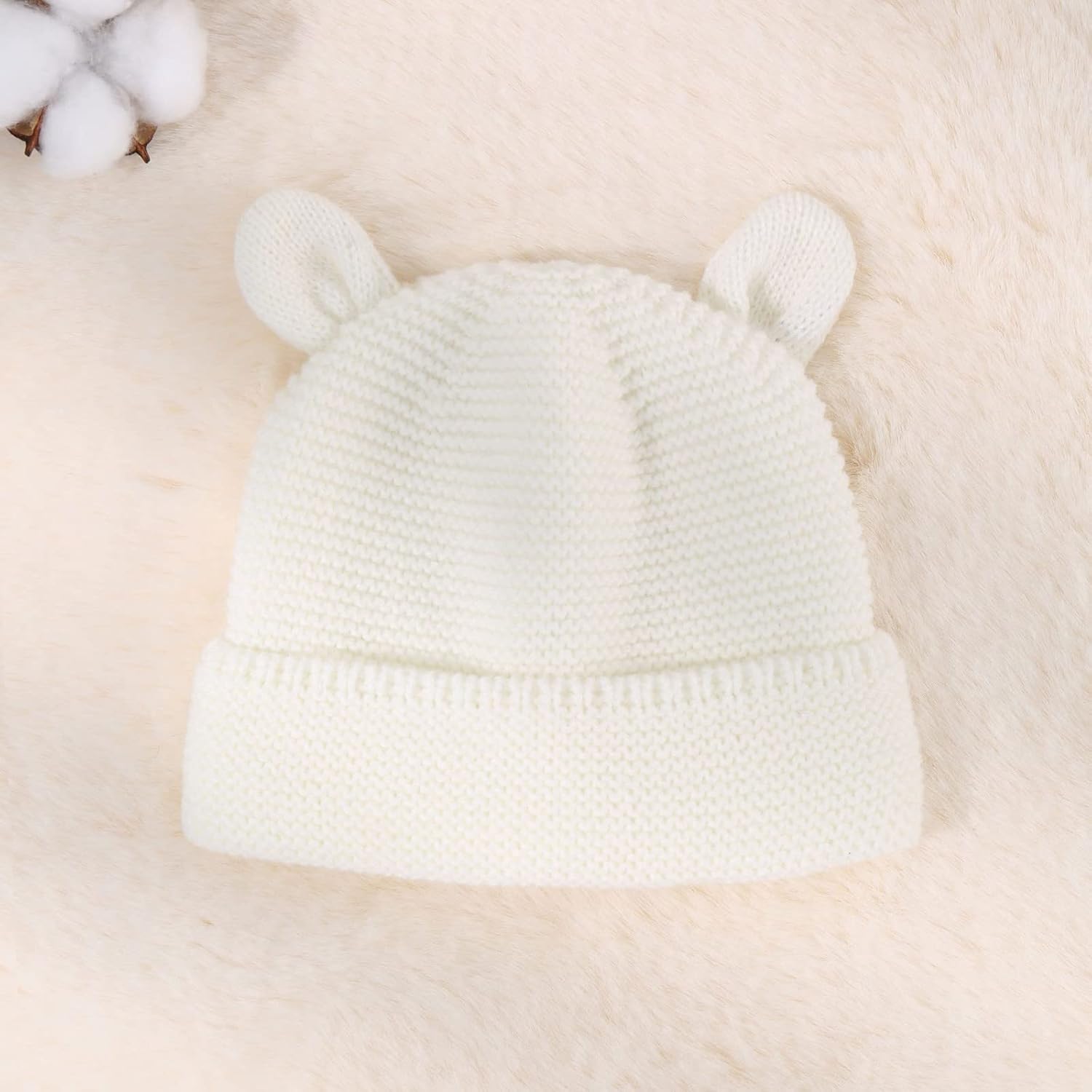 Soft Knit Winter Hat with Pom Puff for Kids