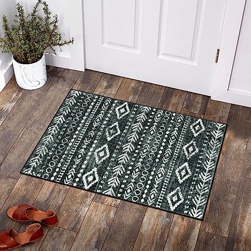Lahome Boho Entryway Rug Non Slip Washable