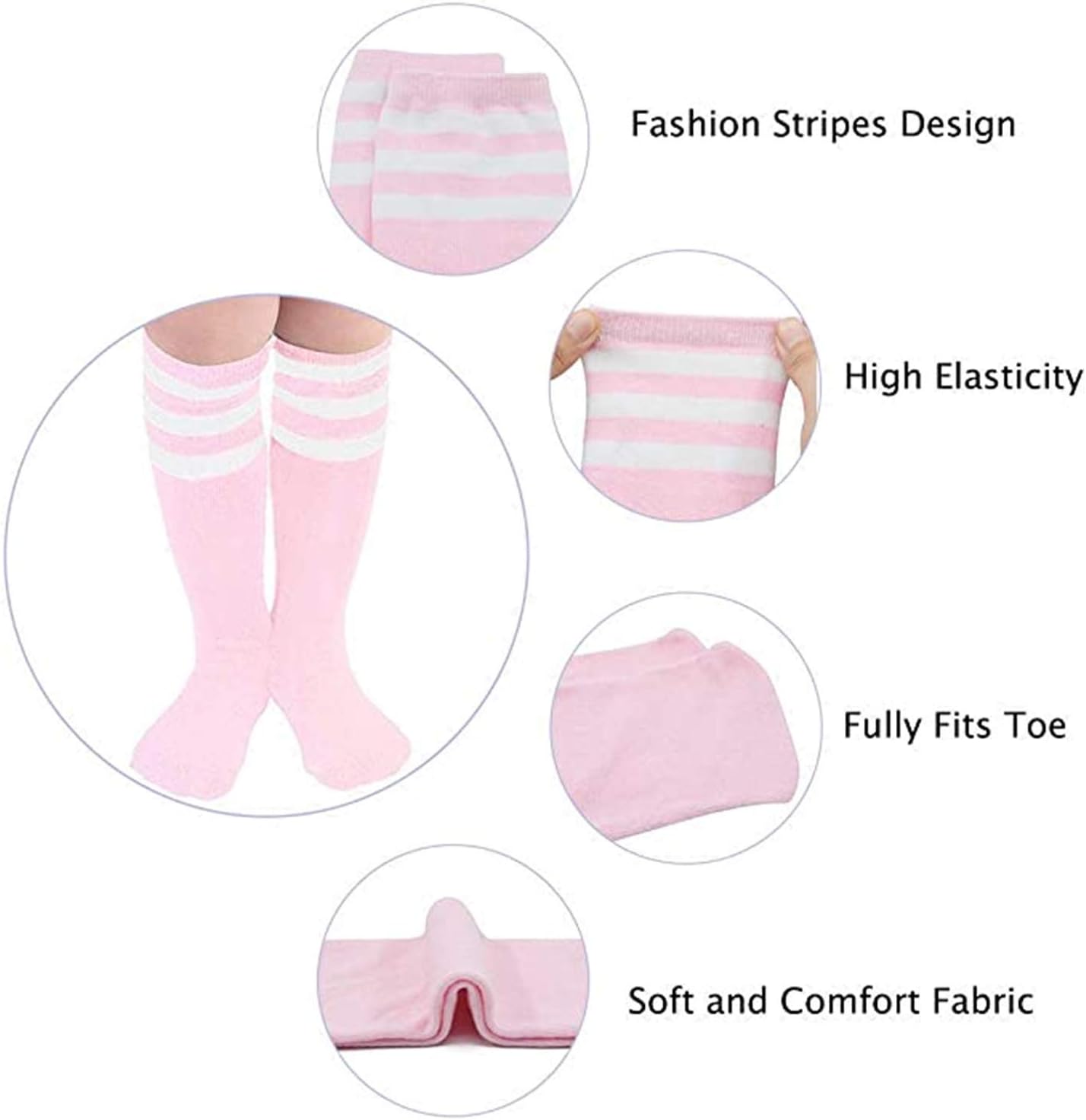 Century Star Kids Knee High Soccer Socks - 3-6 Years