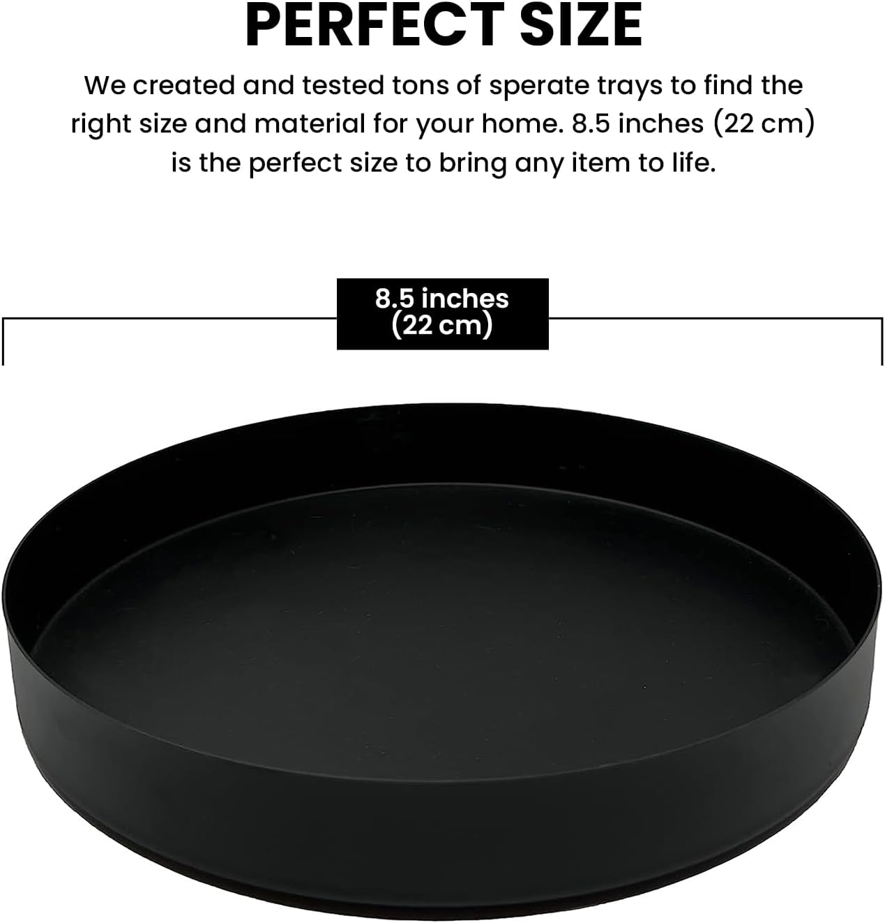Wick Works 85 In Gold Decorative Round Tray