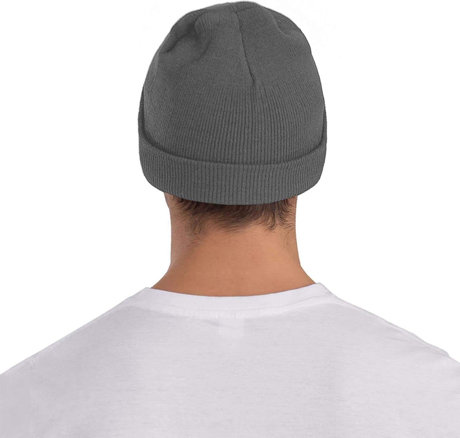 Winter Warm Knitted Hat for Girls Black Cap with Elastic Band