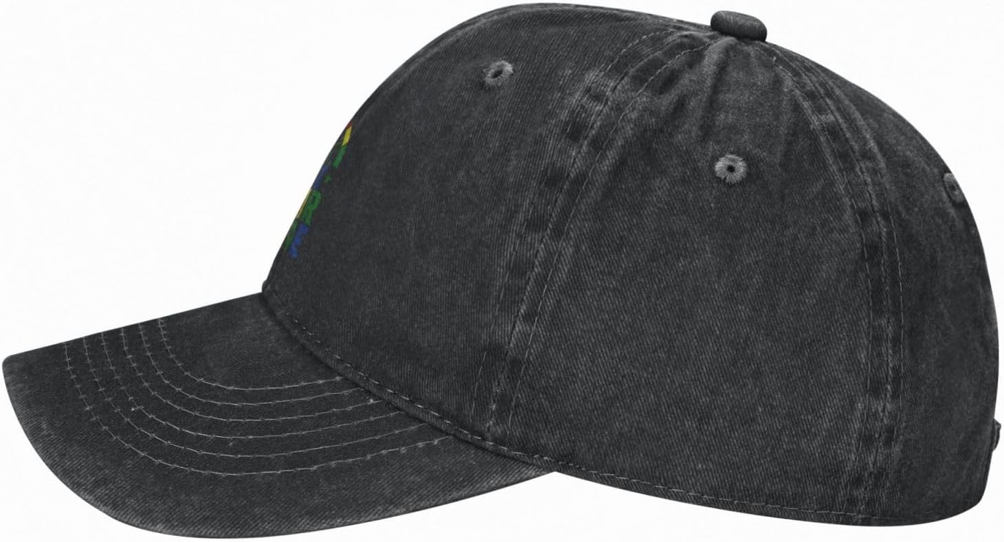 Dont Hide Your Pride Washed Denim Baseball Cap For Men Women