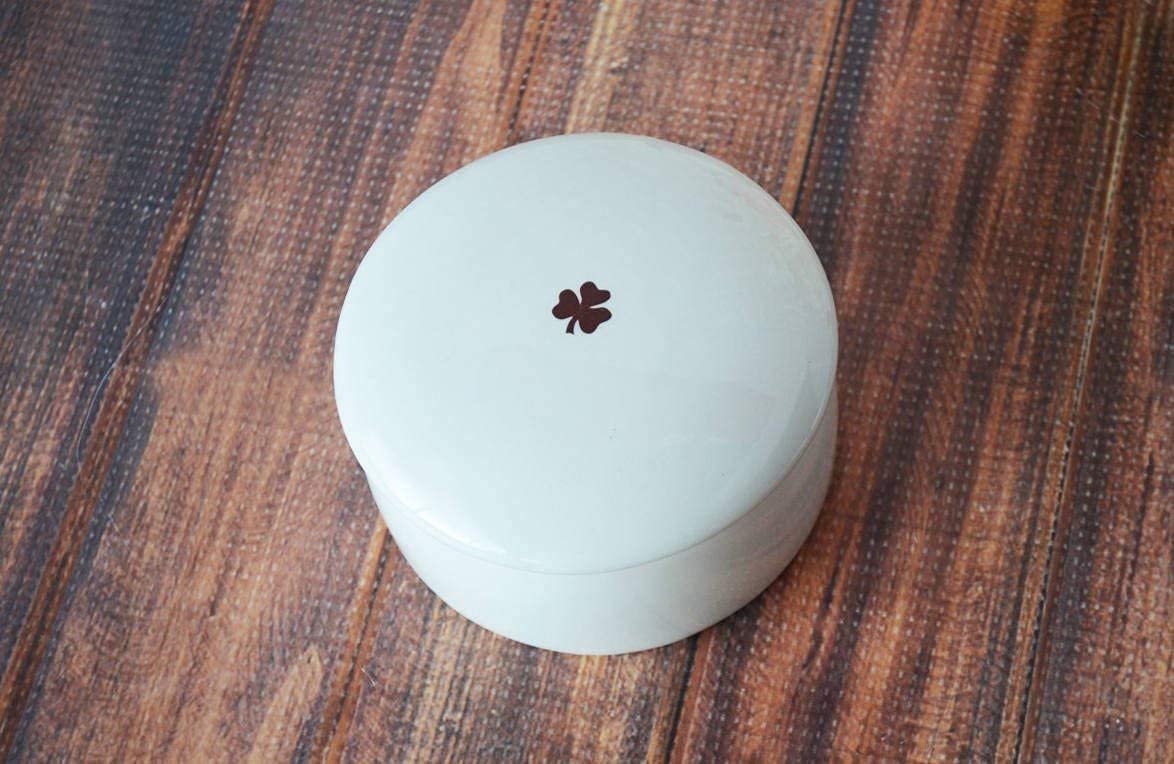 Baptism Gift Round Keepsake Box with Irish Blessing