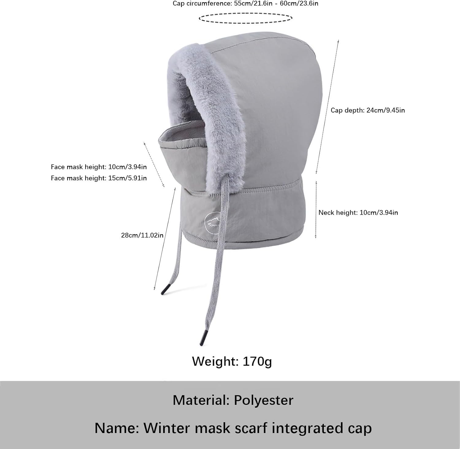Heavyweight Fleece Balaclava Mask for Winter Sports