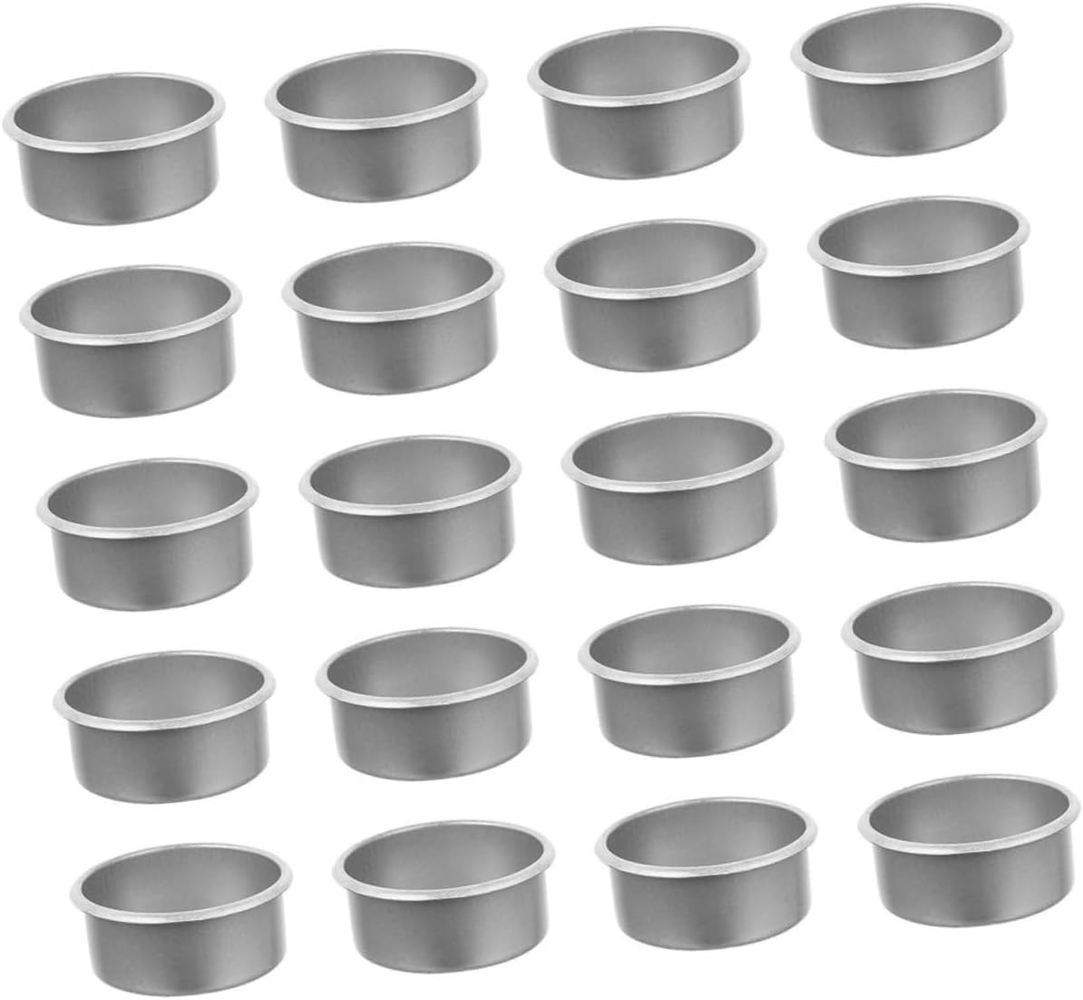 HOOTNEE 24pcs Silver Rimmed Iron Candle Holders