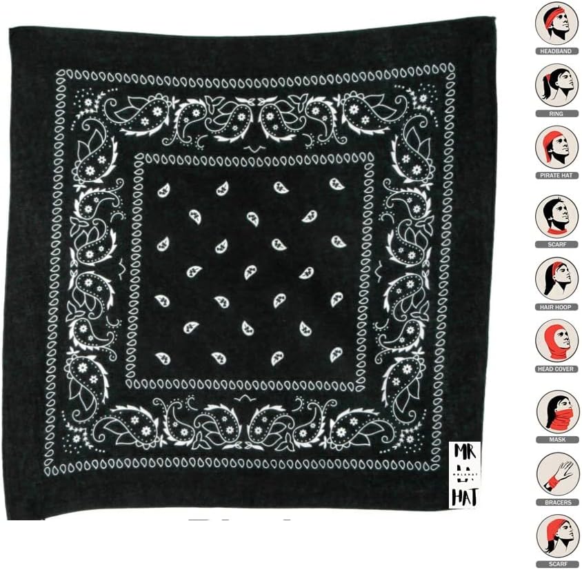 Mrlahat 6606 Yupoong Classic Retro Trucker Cap with Black Bandana