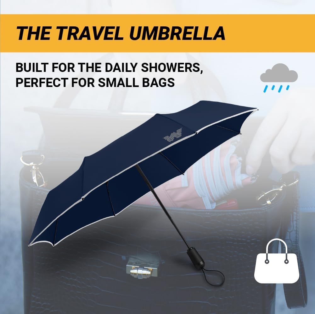 Weatherman Compact Mini Umbrella - Windproof for 45 MPH