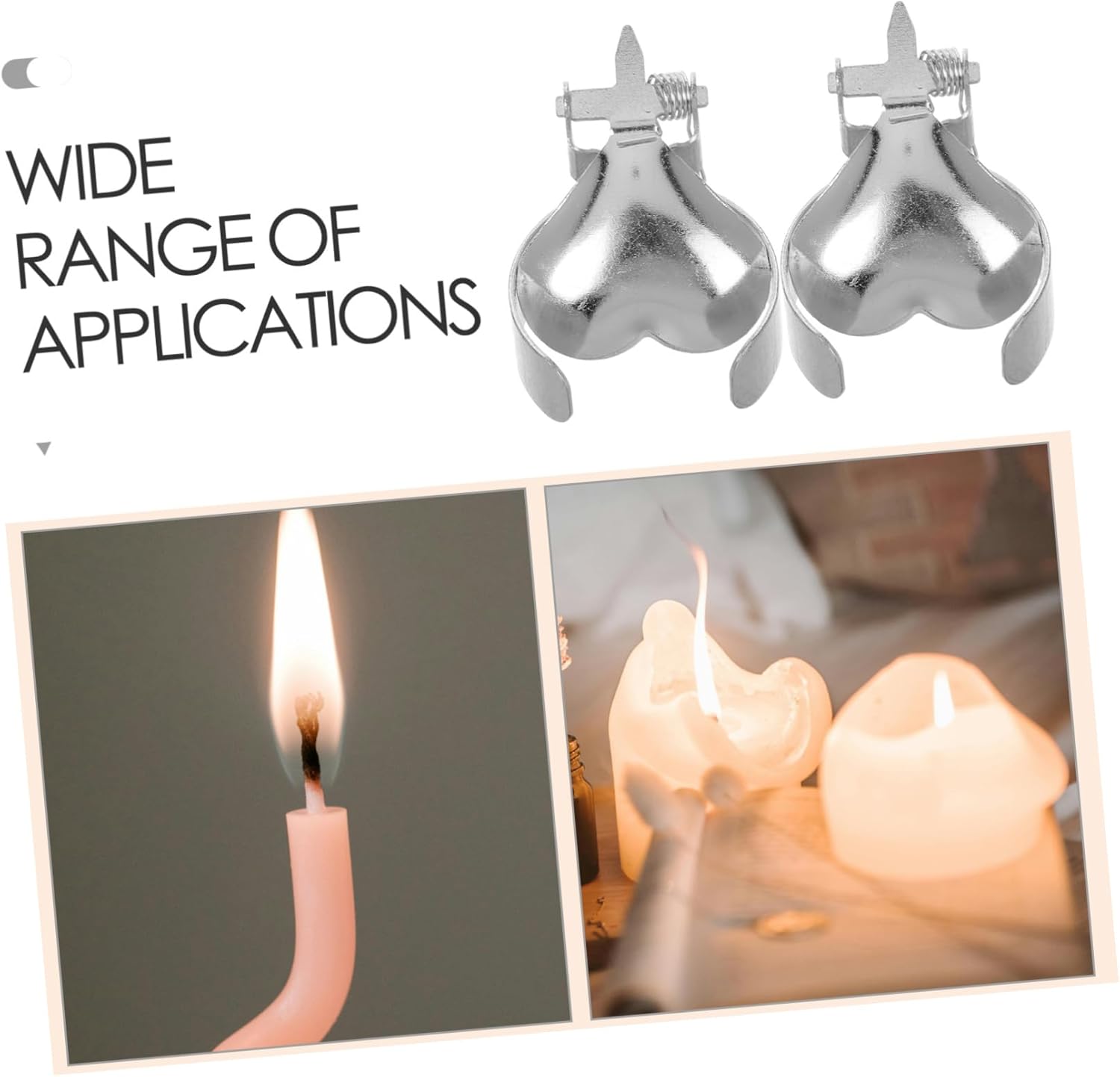 ZUNOXAZ 2-Pack Heart Design Metal Candle Snuffer