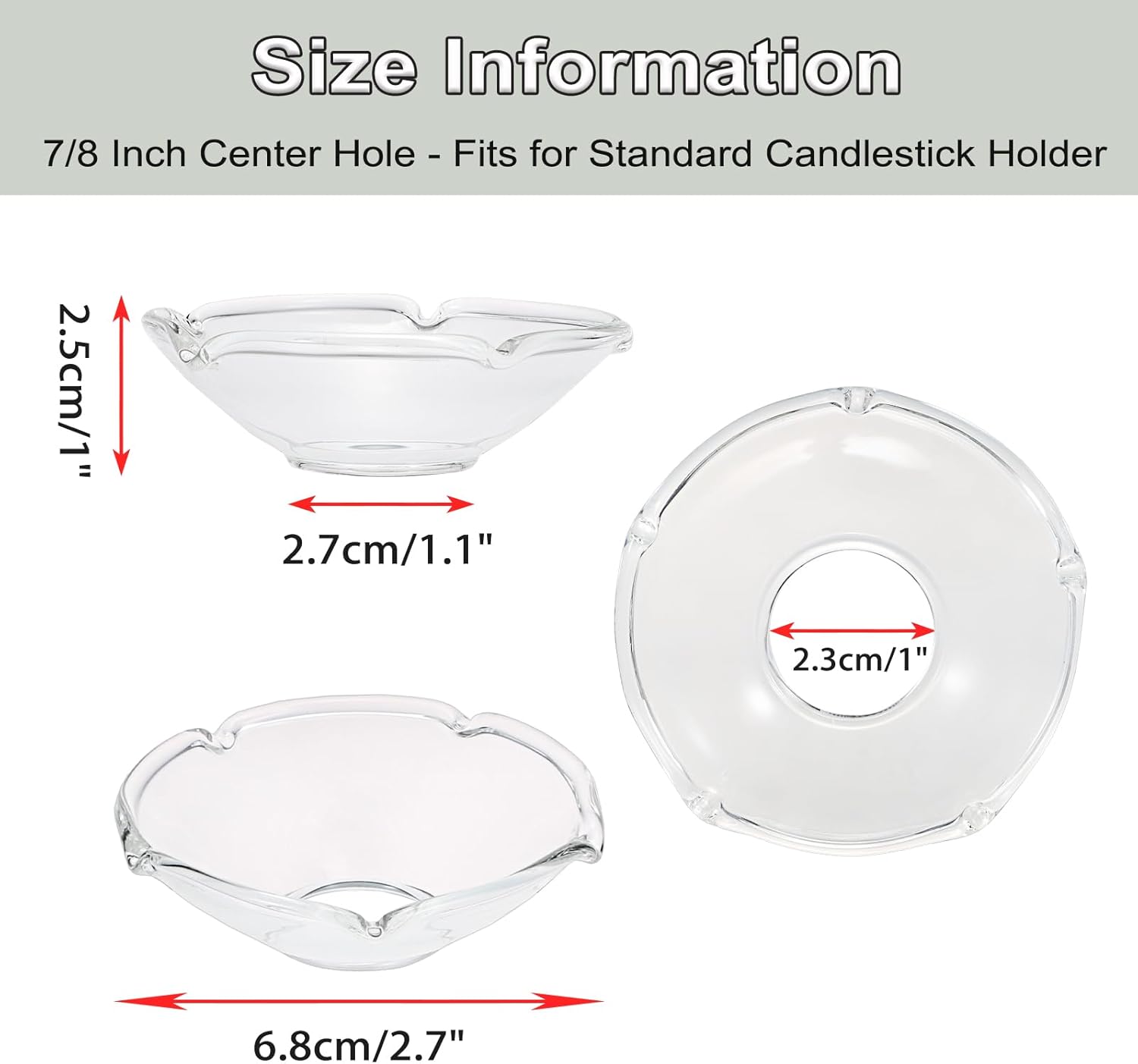 OwnMy 2PCS Glass Candle Drip Protectors