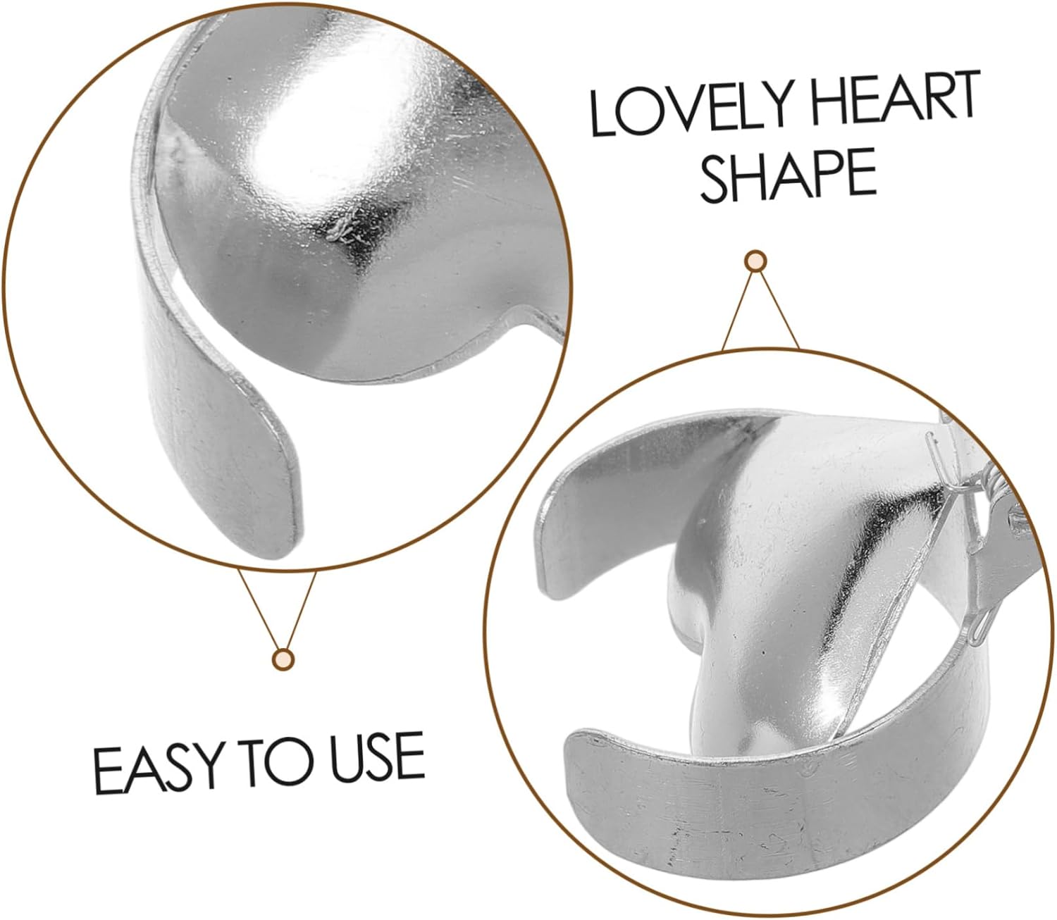 ZUNOXAZ 2-Pack Heart Design Metal Candle Snuffer