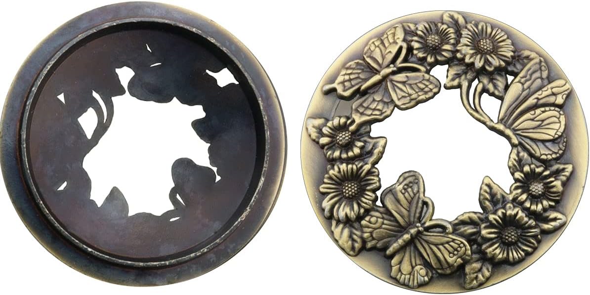 ITROLLE Antique Bronze Butterfly Candle Topper Shade Cover