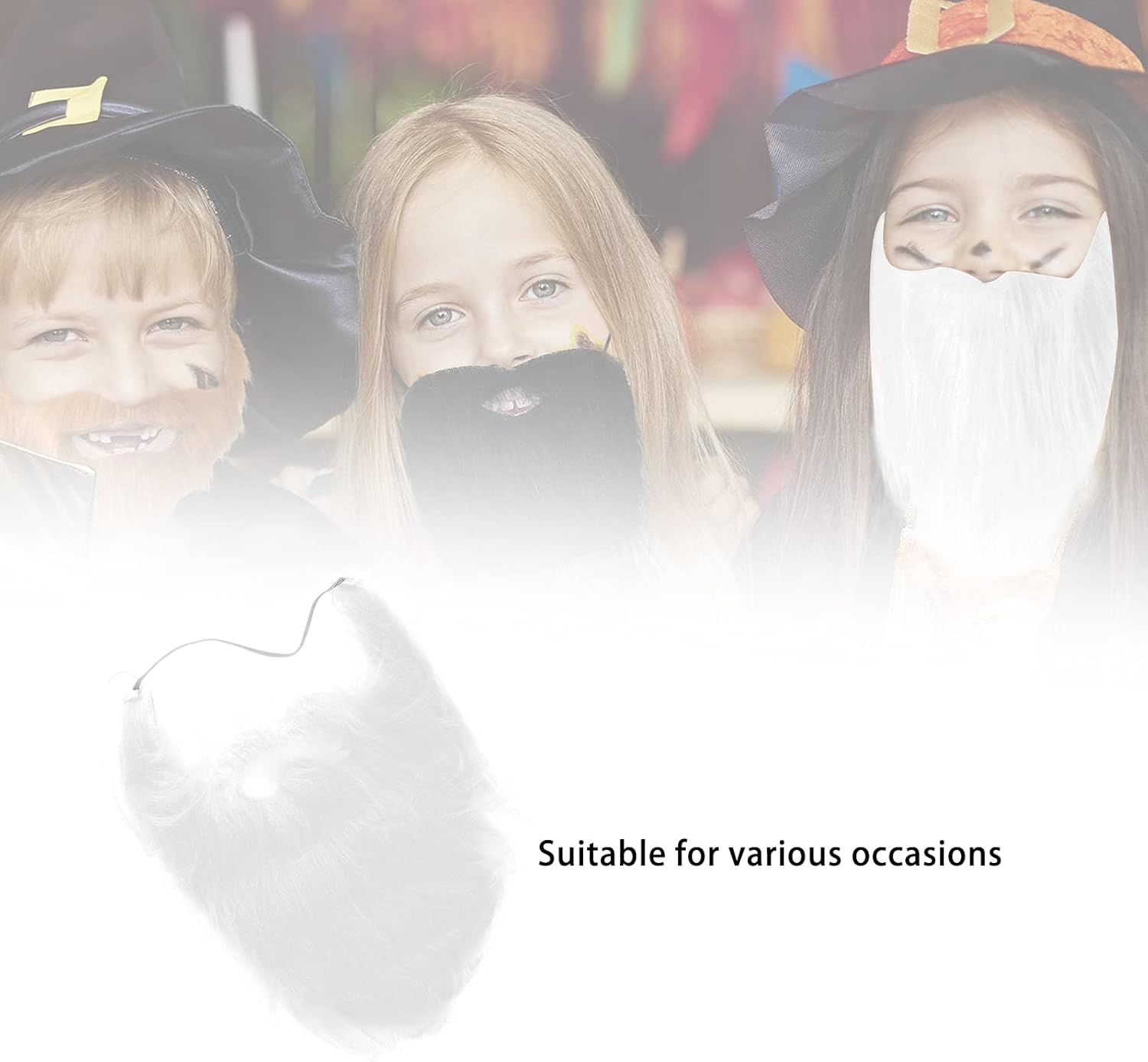 Horoper White Fake Beard for Party Costume Halloween