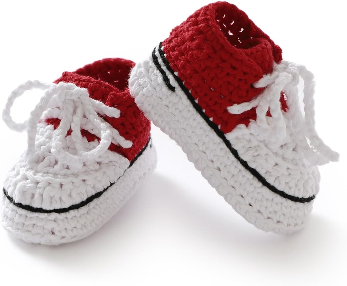 Mimixiong Baby Booties Soft Crochet Shoes for Newborns