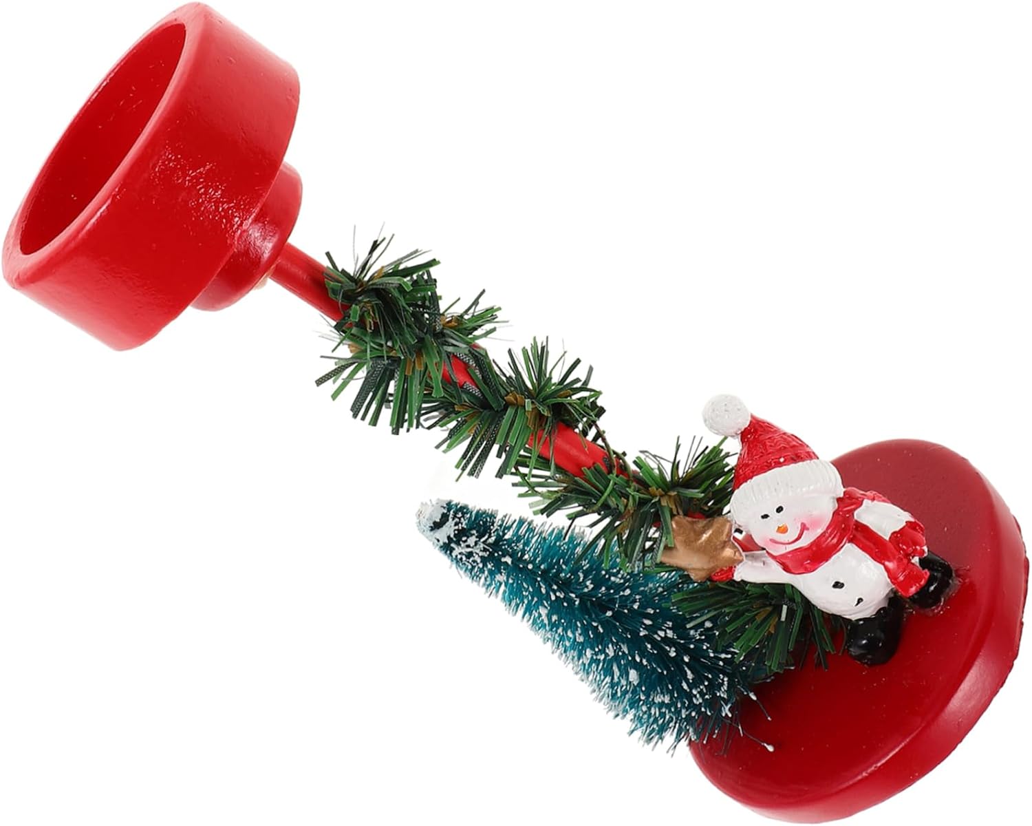 Gatuida Christmas Snowman Candle Holder Resin Statue 1