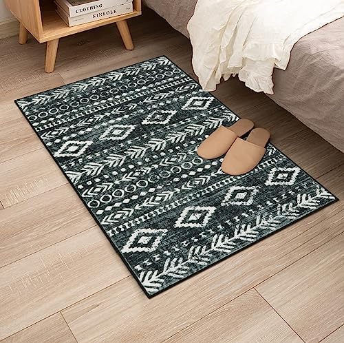 Lahome Boho Entryway Rug Non Slip Washable