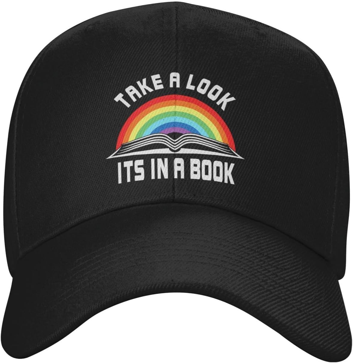 Take A Look Its in A Book Curved Brim Snapback Cap